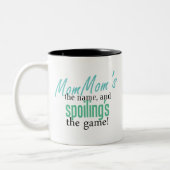 Mam is de naam en Spoiling is het spel Tweekleurige Koffiemok (Links)