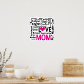 Mam is liefde - Multitasking doe-het-al mam Poster (Keuken)
