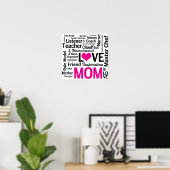Mam is liefde - Multitasking doe-het-al mam Poster (Thuiskantoor)