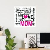 Mam is liefde - Multitasking doe-het-al mam Poster (Thuiskantoor)