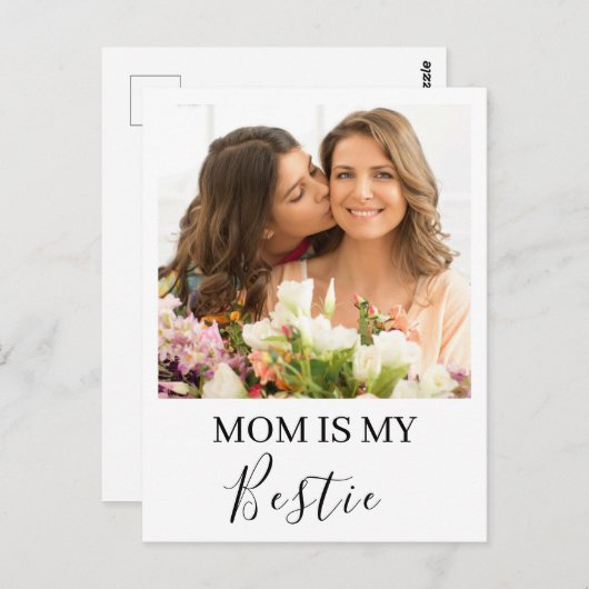 Mam is mijn beste vriendin Gepersonaliseerde namen Briefkaart (Voorkant / Achterkant)