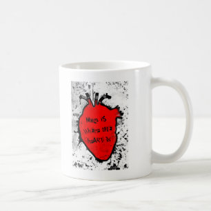 Mam is waar het anatomische hart is koffiemok