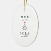 mam | Jaar Oost Lola | Kerstmis Keramisch Ornament (Links)