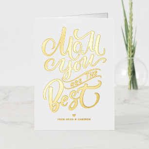 Mam Je bent de beste Happy Moederdag Folie Feestdagenkaart