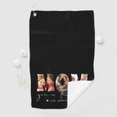 Mam Je bent de beste Quote Black Photo Collage Golfhanddoek (Insitu)