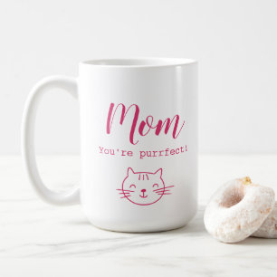 "Mam, je bent perfect" grappige schattige kattenli Koffiemok
