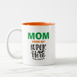 Mam, je superheld tweekleurige koffiemok