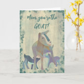 Mam, jij bent de GOAT Funny Moederdag Kaart (Gele Bloem)