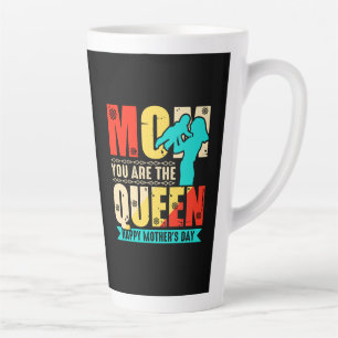 Mam, jij bent de koningin latte mok