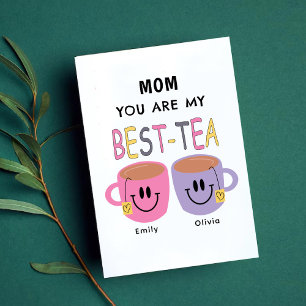 Mam, jij bent mijn beste-thee verjaardagskaart feestdagenkaart