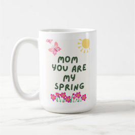 Mam, jij bent mijn lente mok – Cute bloemen koffie