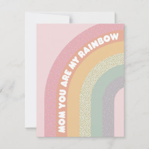 Mam, jij bent mijn Regenboog Feestdagenkaart