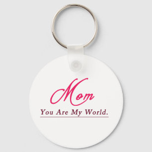 Mam, jij bent mijn wereld Happy Mothers Day Mam Sleutelhanger