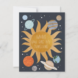 Mam, jij bent mijn Zonneschijn Feestdagenkaart