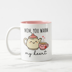 Mam, jij verwarmt mijn hart - Moederdag mok