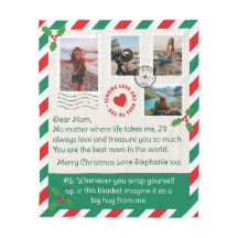 Mam Kerstmis brief foto collage knuffel