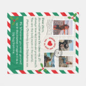 Mam Kerstmis brief foto collage knuffel Fleece Deken (Voorkant (Horizontaal))