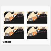 Mam & Kittens Rechthoekige Sticker (Vel)