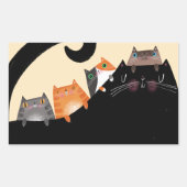 Mam & Kittens Rechthoekige Sticker (Voorkant)