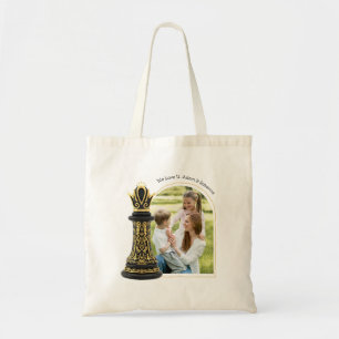 MAM Koningin van mijn leven, Gouden Schrift Zwarte Tote Bag