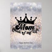 Mam koningin van mijn leven Sparkle Moederdag POST Poster (Voorkant)
