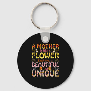 Mam Kunst een moeder is als een bloem Sleutelhanger
