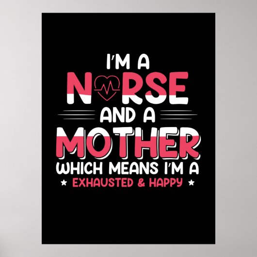 Mam Kunst een verpleegster en moeder Poster (Voorkant)