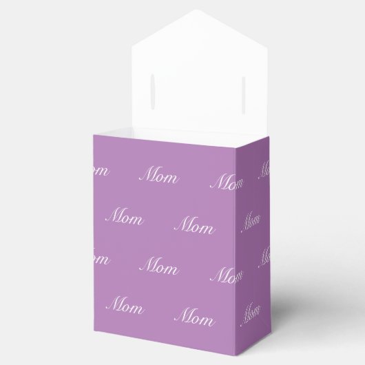 Mam lavender white custom script elegant chic bedankdoosjes (Geopend)