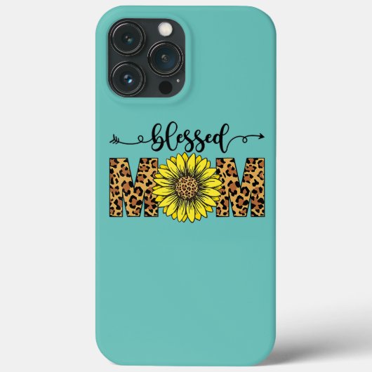 Mam Leopard Sunflower Happy Mothers Day Case-Mate iPhone Case (Achterkant)