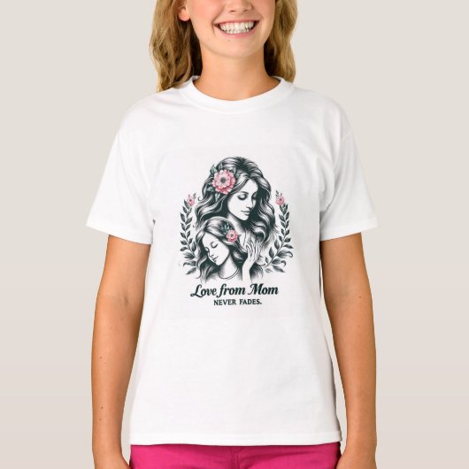 Mam Liefde Hart Graphic T-shirt (Voorkant)