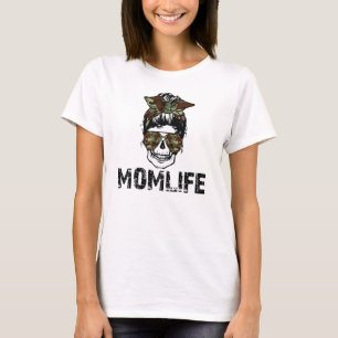 Mam Life Funny SKull met zonnebril en borst T-shirt