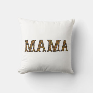 Mam Life Shirt Leopard Cheetah Print, grappige moe Kussen