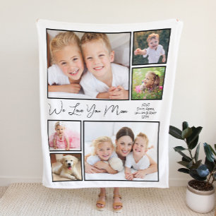 Mam Love You Fotocollage Fleece Deken