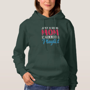 Mam maakt een goede moeder met een goede afspeelli hoodie