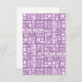 Mam, mam, mam - Blok Pattern Bedankkaart (Voorkant / Achterkant)