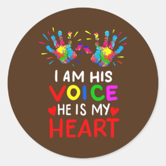 Mam mama Autistic Autism Awareness Month Gifts Ronde Sticker