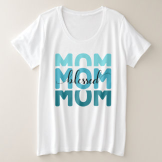Mam mama Blessed Grote Maat T-shirt