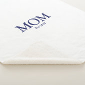 Mam marineblauw wit, vastgestelde datum schattig sherpa deken (3/4)