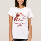 Mam Matching T-Rex Onze eerste Moederdag Samen T-shirt (Voorkant)