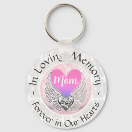 Mam Memorial Heart Keychain