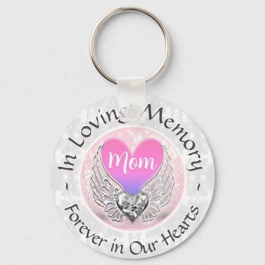 Mam Memorial Heart Keychain (Voorkant)