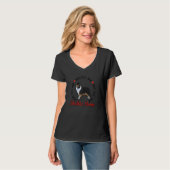 Mam met hart driekleurige schelp t-shirt (Voorkant volledig)