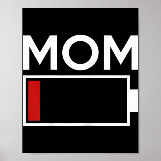 Mam met lage batterijenergie poster (Voorkant)
