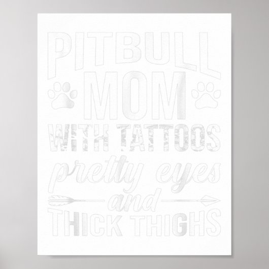 Mam met Tattoos ogen dik Poster (Voorkant)