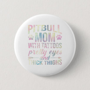 Mam met Tattoos ogen dik Ronde Button 5,7 Cm