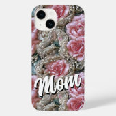 Mam Metallic Rozen en parels Case-Mate iPhone Case (Achterkant)