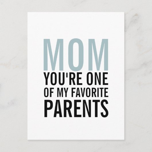 Mam Mijn favoriete Moederdag Briefkaart (Voorkant)