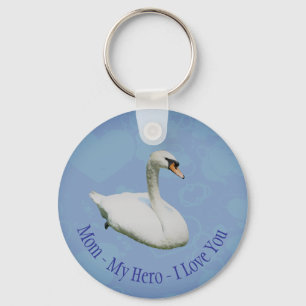 Mam Mijn Held Ik Hou Van Jou Koninklijke Zwaan Sleutelhanger