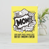 MAM! Moederdag bedankt kaarten (Staand voorkant)