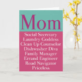 Mam - Moederdag- of vogelkaart Kaart (Gele Bloem)